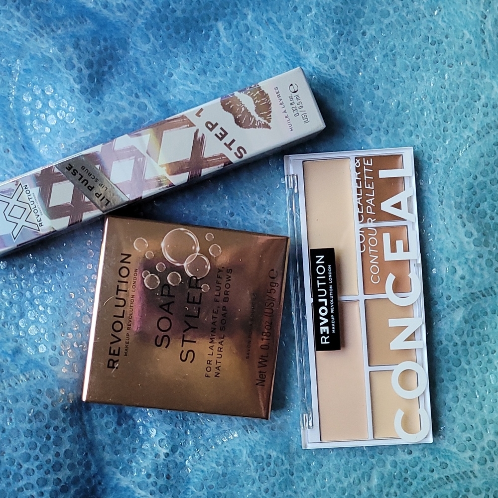 Makeup Revolution  brow laminate soap, concealer and lip scrub brand new